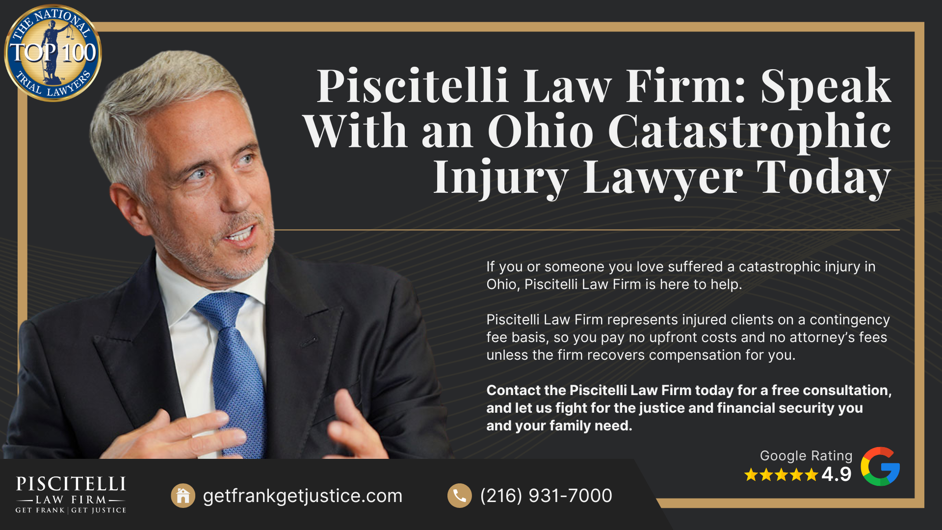 What Is a Catastrophic Injury; Common Causes of Catastrophic Injuries in Ohio; Types of Catastrophic Injuries; Who Can Be Held Liable for a Catastrophic Injury in Ohio; Compensation Available in an Ohio Catastrophic Injury Claim; Life-Care Planning and Future Medical Needs; How Our Lawyers Can Assist; Evidence in Ohio Catastrophic Injury Cases; What to Do After a Catastrophic Injury in Ohio; The Piscitelli Law Firm_ Your Solon Catastrophic Injury Lawyer