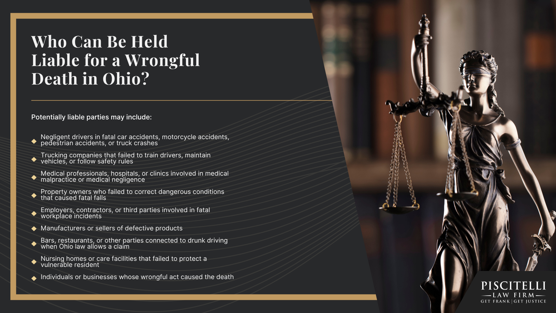 What Is a Wrongful Death Claim in Ohio; Common Causes of Wrongful Death Cases in Ohio; Who Can Be Held Liable for a Wrongful Death in Ohio