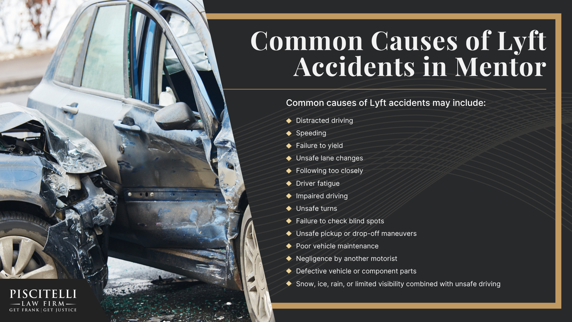 Lyft Accidents in Mentor Can Create Complicated Injury Claims; How Lyft Insurance Works After a Mentor Accident; Common Causes of Lyft Accidents in Mentor