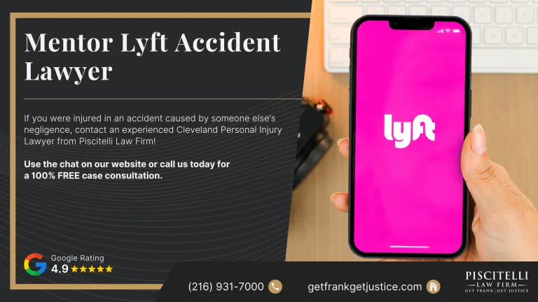 Mentor Lyft Accident Lawyer; Lyft Accidents in Mentor Can Create Complicated Injury Claims; How Lyft Insurance Works After a Mentor Accident; Common Causes of Lyft Accidents in Mentor; Common Injuries After a Lyft Accident; Who Can Be Held Liable for a Lyft Accident in Mentor; Evidence in Mentor Lyft Accident Cases; How We Can Assist After a Lyft Accident; What to Do After a Lyft Accident in Mentor; How Ohio Law Affects Lyft Accident Claims; Do You Qualify for a Mentor Lyft Accident Lawsuit; Damages in Lyft Accident Cases; Piscitelli Law Firm_ Speak With a Mentor Lyft Accident Lawyer Today