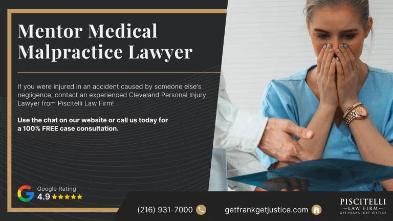 Mentor Medical Malpractice Lawyer; What Is Considered Medical Malpractice in Ohio; Ohio’s Affidavit of Merit Requirement; Common Types of Medical Malpractice Cases in Ohio; Who Can Be Held Liable in an Ohio Medical Malpractice Case; Do You Qualify for a Medical Malpractice Lawsuit; Evidence That Can Help Support a Medical Malpractice Claim; What Compensation Is Available in a Mentor Medical Malpractice Case; Piscitelli Law Firm_ Talk to a Mentor Medical Malpractice Lawyer Today