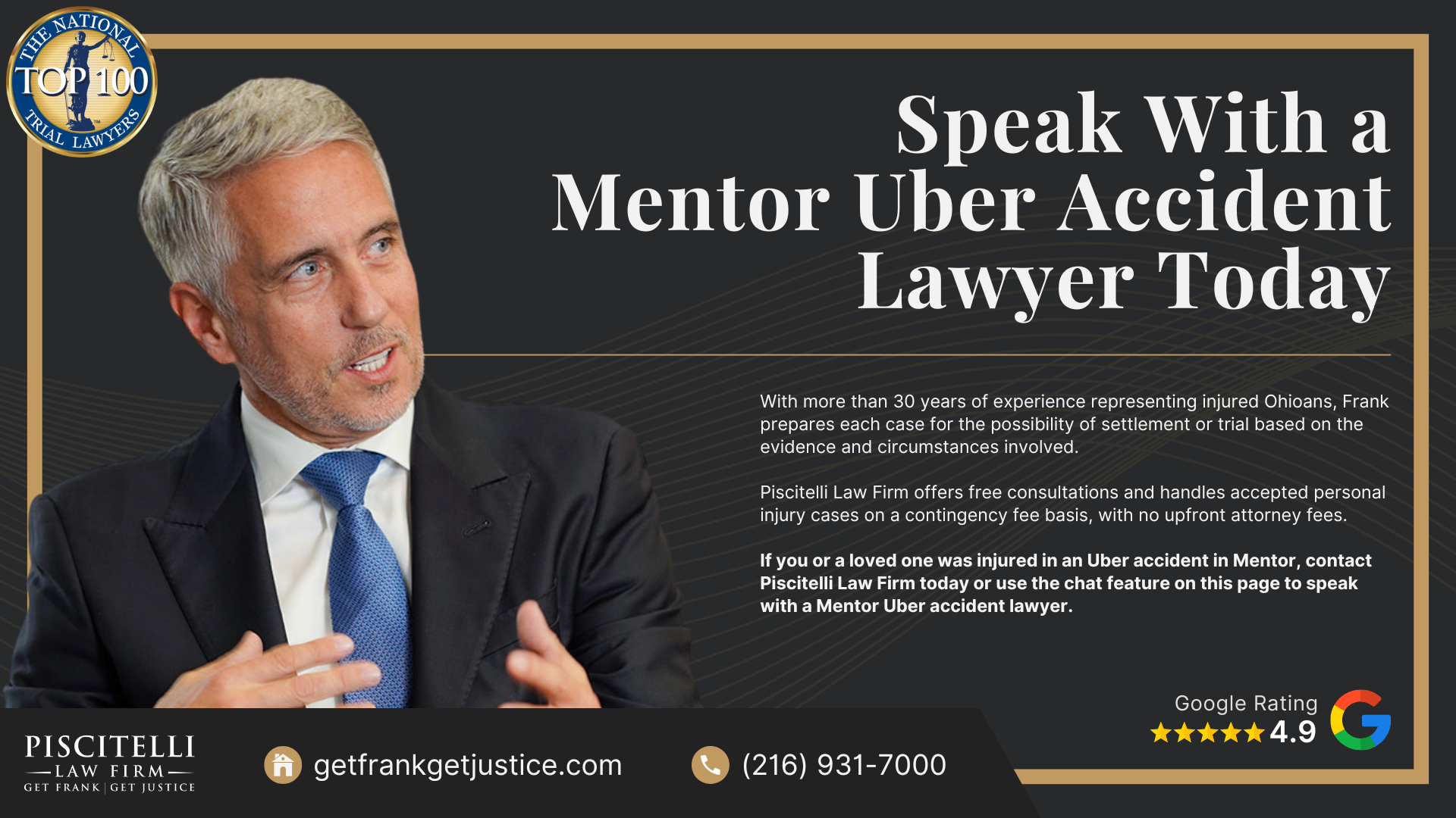 Understanding Uber Accidents in Mentor, Ohio; Common Places Uber Accidents Can Happen in Mentor and the Surrounding Area; Why Uber Accident Claims are Different from Ordinary Car Accident Cases; How Rideshare Insurance Coverage Works After an Accident in Ohio; Common Causes of Uber Accidents; Common Injuries Suffered in Uber Accidents; Who Can Be Held Liable for a Mentor Uber Accident; Steps to Take After an Uber Accident in Ohio; Gathering Evidence for an Uber Accident Claim; Potential Compensation in Uber Accident Cases; Speak With a Mentor Uber Accident Lawyer Today