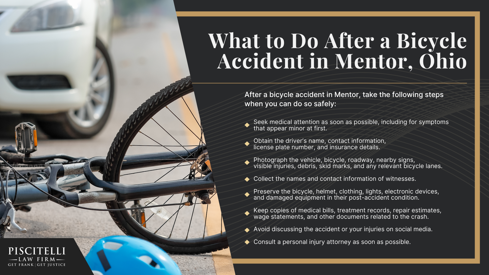 What to Do After a Bicycle Accident in Mentor, Ohio