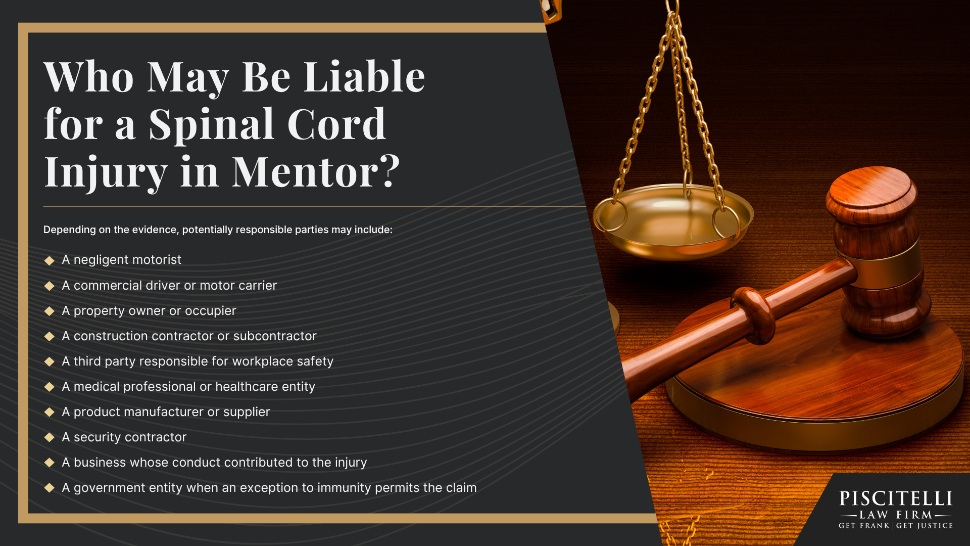 What is a Spinal Cord Injury; Types of Spinal Cord Injuries; Common Causes of Spinal Cord Injuries in Mentor; Complications and Difficulties of Spinal Cord Injuries; Do You Qualify for a Spinal Cord Injury Lawsuit; Who May Be Liable for a Spinal Cord Injury in Mentor