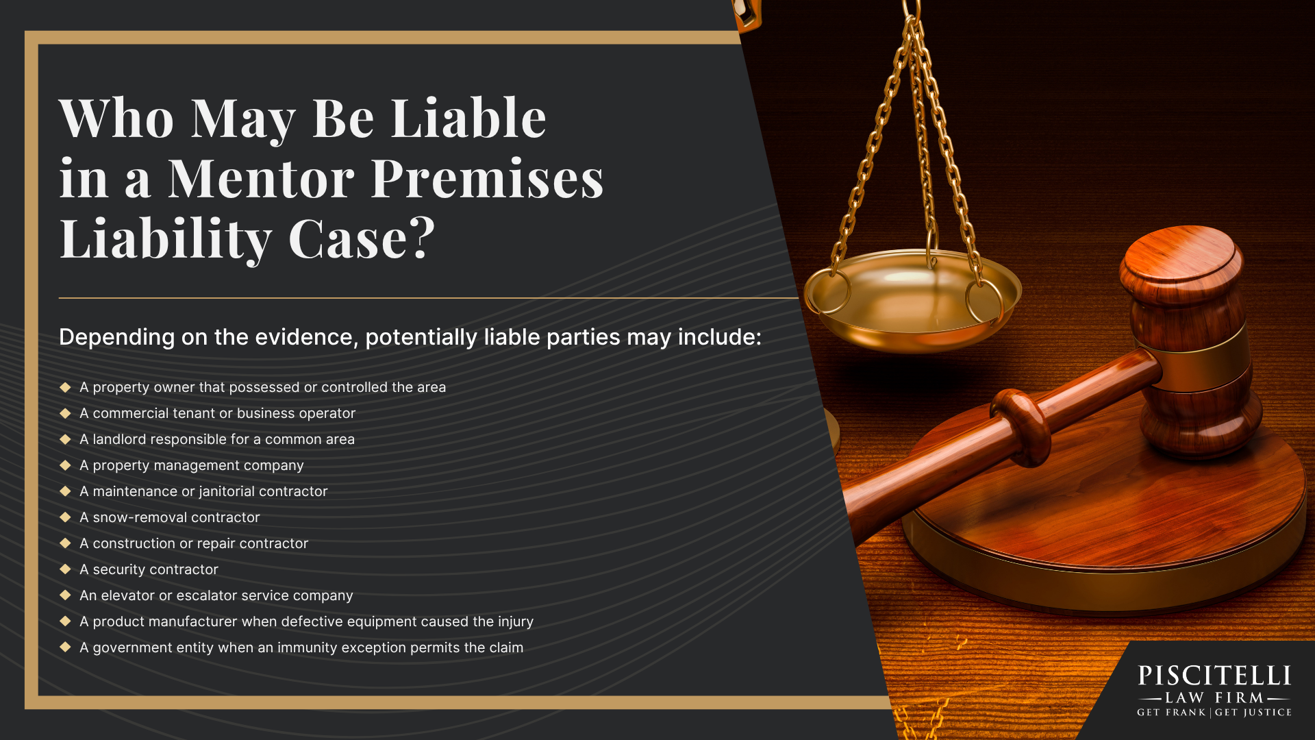 What Is Premises Liability Law in Ohio; Premises Liability Is About Unsafe Property Conditions; Common Types of Premises Liability Cases in Mentor; Who May Be Liable in a Mentor Premises Liability Case
